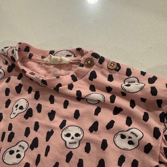 Jessica Simpson Baby Girl 18M Pink Skull Sweater - Picture 5 of 5